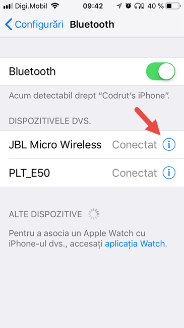 iPhone, iPad, iOS, Bluetooth, conectare