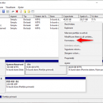 Formatarea unei partiții de Windows, cu Gestionare disc