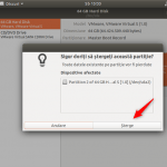 Confirmarea ștergerii partiției de Windows