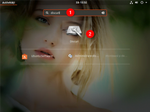 Aplicația Discuri din Ubuntu