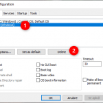 Șterge Windows din System Configuration