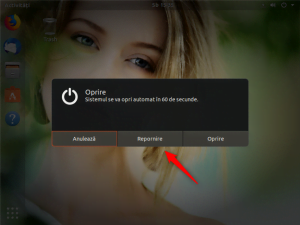 Repornirea calculatorului în Ubuntu Linux