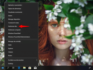 Deschide Gestionare Disc din meniul WinX