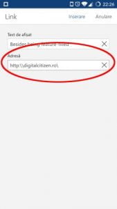 Android, Microsoft Word, documente, insereaza, editeaza, casete, text, link-uri, comentarii