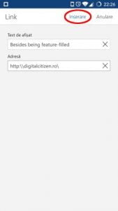 Android, Microsoft Word, documente, insereaza, editeaza, casete, text, link-uri, comentarii