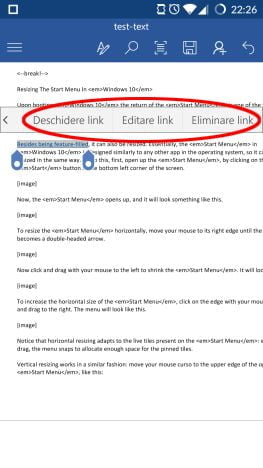 Android, Microsoft Word, documente, insereaza, editeaza, casete, text, link-uri, comentarii