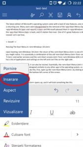 Android, Microsoft Word, documente, insereaza, editeaza, casete, text, link-uri, comentarii