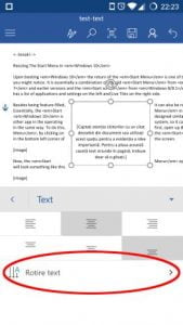 Android, Microsoft Word, documente, insereaza, editeaza, casete, text, link-uri, comentarii