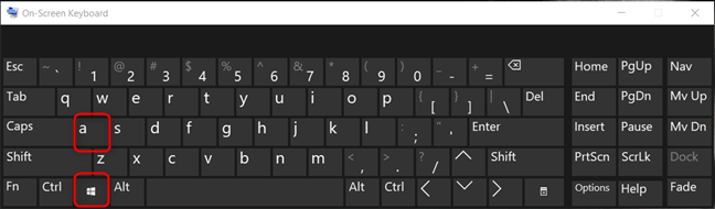 Deschide Centrul Acțiuni din Windows 10 folosind tastatura