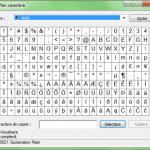 plan caractere, caractere speciale, simboluri
