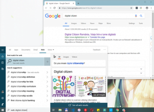 Căutarea Digital Citizen cu ajutorul Cortanei