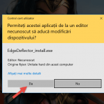 Aprobarea instalării pentru Edge Deflector