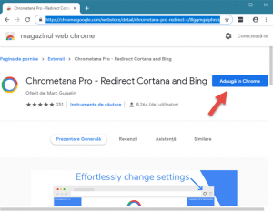 Extensia Chrometana Pro din Magazinul Web Chrome