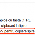 Activarea folosirii combinației Ctrl+Shift+C/V pentru copiere/lipire în CMD