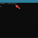Utilizarea comenzii MKDIR pentru a crea un director nou, specificând calea sa completă