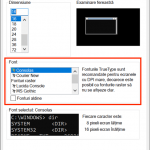 Alege un font pentru Linia de comandă