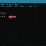 Executarea comenzii CD.. pentru a urca un nivel în arborele de directoare