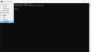 Apasă pe Properties pentru a face schimbările dorite