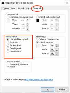 Alege o formă pentru cursorul tău