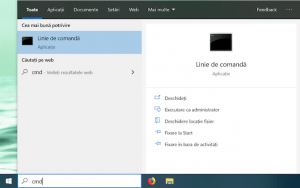 Deschide aplicația din bara de activități