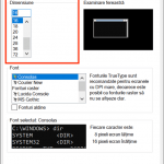 Selectează sau introdu o dimensiune pentru fontul din Linia de comandă