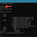 Utilizarea comenzii DIR pentru a vedea conținutul unui director
