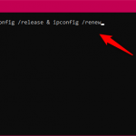 Executarea ipconfig /release & ipconfig /renew scriind un singur rând în CMD
