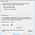 System Restore, Protectie Sistem, configurare, Windows