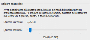 System Restore, Protectie Sistem, configurare, Windows