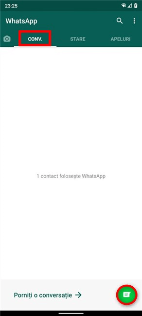 Începe o conversație pe WhatsApp