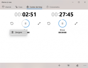 Șterge un contor din meniul de clic dreapta
