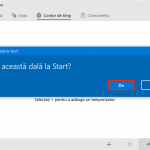 Apasă Da pentru a fixa dala la Start