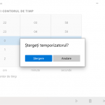 Apasă Ștergere pentru a confirma eliminarea contorului