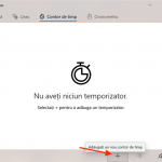 Apasă pe butonul Adăugați un nou contor de timp