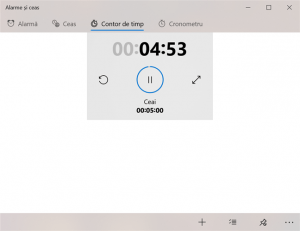 Vezi temporizatoarele salvate în fila Contor de timp