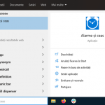 Deschide Alarme și ceas din bara de activități
