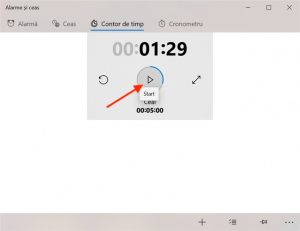 Apasă Start pentru a continua numărătoarea inversă