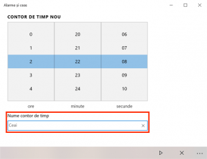 Introdu un nume pentru temporizatorul tău