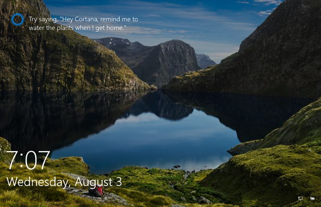 Windows 10, Cortana, activeaza, ecran, blocare