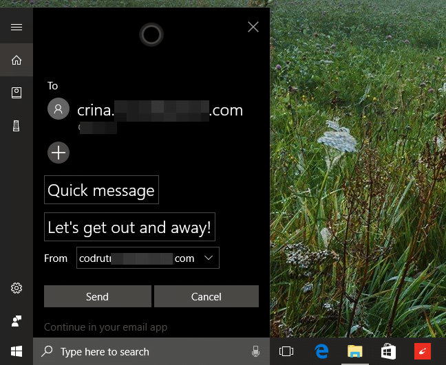 Cortana, Windows 10