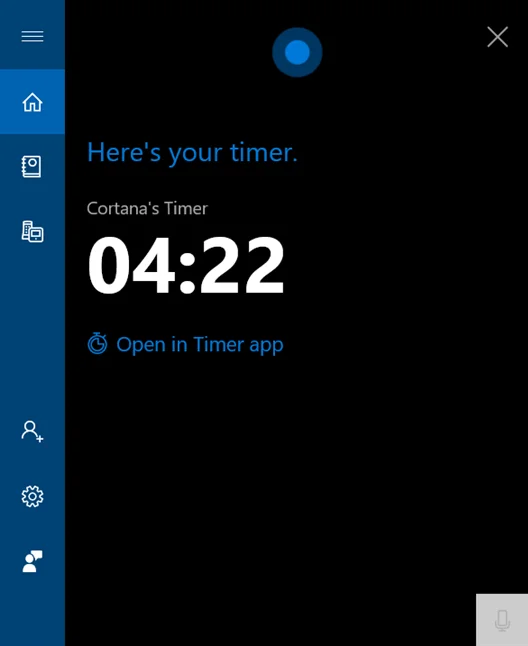 Verifică Cortana's Timer