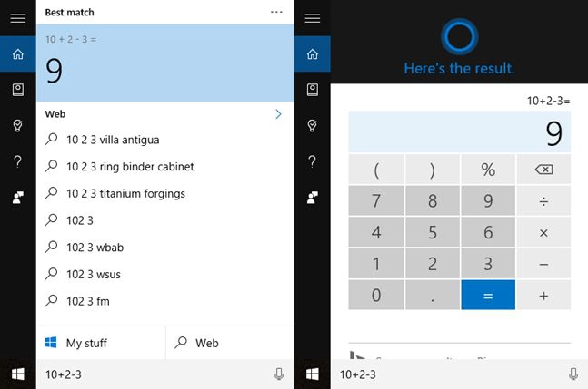 Cortana, calculator, matematica, rezolva, probleme, Windows 10, Windows 10 Mobile