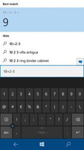 Cortana, calculator, matematica, rezolva, probleme, Windows 10, Windows 10 Mobile
