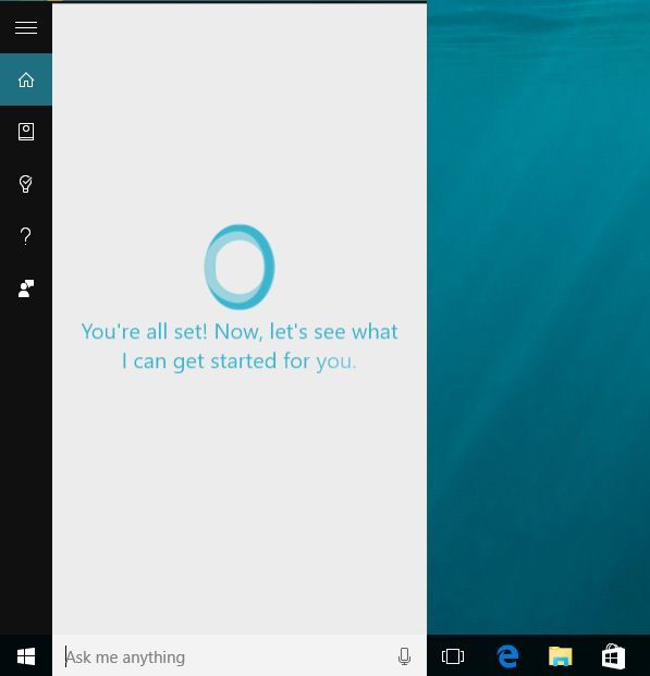 Windows 10, Cortana, utilizator, local, cont, seteaza, foloseste