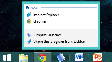 Jumplist Launcher, lista rapida, personalizata, bara de activitati, Windows