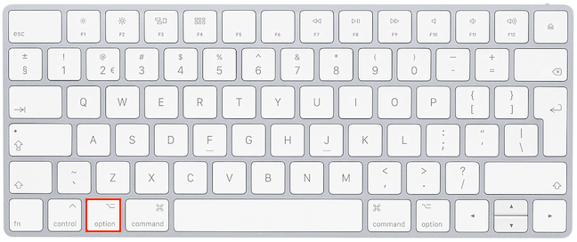 Apasă Option pe tastatură în timp ce meniul de clic dreapta este deschis