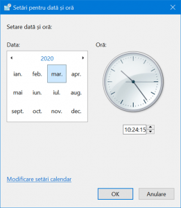 Micșorează pentru a schimba data