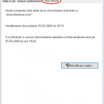 Accesează Timp internet în fereastra Data și ora
