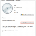 Apasă Modificare fus orar