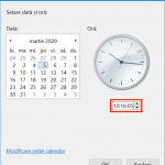 Modifică Setări pentru dată și oră